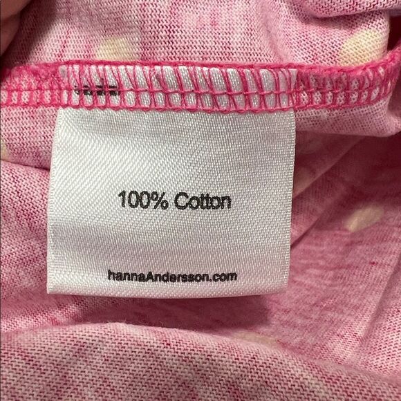 Hanna Andersson Fucshia and Yellow polka dot long sleeve top NWOT size 6-7 years - Picture 11 of 12